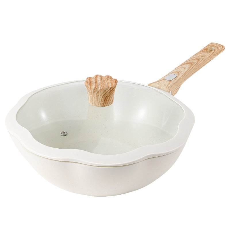 Household Magnolia Ceramic Non-stick Pan