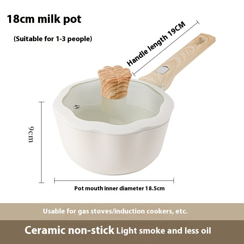 Household Magnolia Ceramic Non-stick Pan