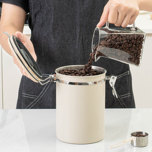 Tea Dried Fruit Storage Tank Ground Coffee Sealed Jar With Spoon