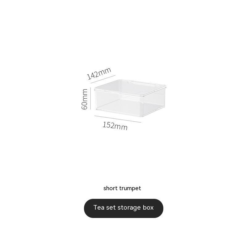 Tea Set Storage Box Dustproof Glass Coffee Water Cup Holder