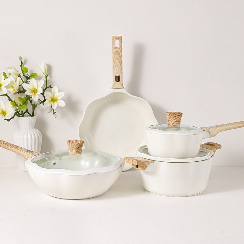 Household Magnolia Ceramic Non-stick Pan