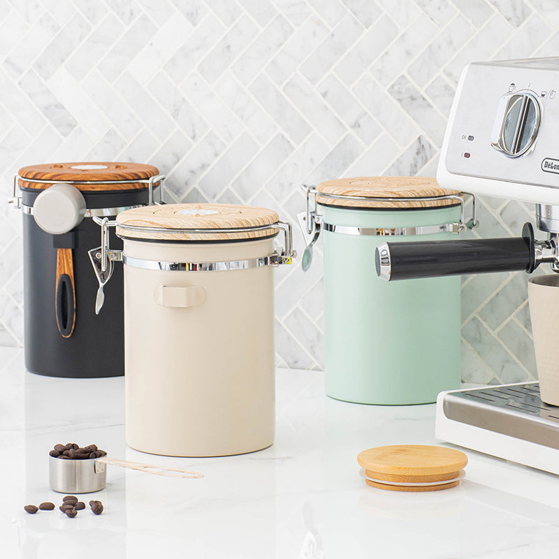 Tea Dried Fruit Storage Tank Ground Coffee Sealed Jar With Spoon